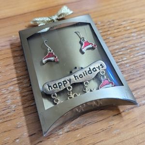 Holiday jewelry - earring and pin set - NWT